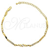 Pulsera Elegante 5.030.007 Oro Laminado, con Blanca Zirconia Cubica, Pulido, Tono Dorado (05 MM Thickness, 7 Inches Length)