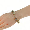 Pulsera Elegante 5.036.002 Oro Laminado, Diseño de Bola, Mate, Tono Dorado (12 MM Thickness, 8 Inches Length)