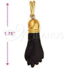 Dije Religioso 5.039.016 Oro Laminado, Diseño de Manos, Esmaltado, Tono Dorado