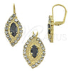 Juego de Arete y Dije de Adulto 5.057.005 Oro Laminado, con Blanca Zirconia Cubica, Pulido, Tono Dorado