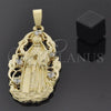 Dije Religioso 5.185.009 Oro Laminado, Diseño de Guadalupe, con Blanca Zirconia Cubica, Diamantado, Tono Dorado