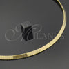 Gargantilla Basica 04.63.1167.18 Oro Laminado, Diseño de Herringbone, Pulido, Tono Dorado (04 MM Thickness, 18 Inches Length)