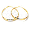 Argolla Grande 107.007 Oro Laminado, Pulido, Tres Tonos