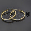 Argolla Grande 107.006 Oro Laminado, Diamantado, Tres Tonos