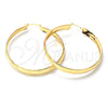Argolla Grande 107.006 Oro Laminado, Diamantado, Tres Tonos