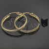 Argolla Grande 107.004 Oro Laminado, Diamantado, Tres Tonos
