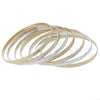 Aro Semanario 116.009.05 Oro Laminado, Diamantado, Tres Tonos (04 MM Thickness, Size 5 (2.50 Diameter))