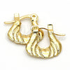 Argola de Niño 96.009 Oro Laminado, Diamantado, Tono Dorado