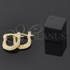 Argola de Niño 5.159.084 Oro Laminado, Diseño de Arco, Diamantado, Tono Dorado