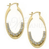 Argolla Mediana 5.141.015 Oro Laminado, con Blanca Zirconia Cubica, Pulido, Tono Dorado
