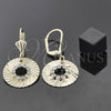 Arete Colgante 95.009 Oro Laminado, con Blanca Zirconia Cubica, Diamantado, Tono Dorado