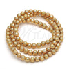 Bead 5.234.027.07.100 Oro Laminado, Diseño de Bola, Mate, Tono Dorado