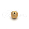 Bead 5.234.027.12.100 Oro Laminado, Diseño de Bola, Mate, Tono Dorado