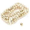 Bead 5.234.026.06.100 Oro Laminado, Diseño de Bola, Diamantado, Tono Dorado