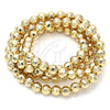 Bead 5.234.026.08.100 Oro Laminado, Diseño de Bola, Diamantado, Tono Dorado
