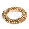 Bead 5.234.028.07.100 Oro Laminado, Diseño de Bola, Pulido, Tono Dorado