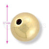Bead 18745 Oro Laminado, Diseño de Bola, Pulido, Tono Dorado