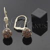 Arete Colgante 5.120.013 Oro Laminado, Diseño de Bola, con Multicolor Cristal, Pulido, Tono Dorado
