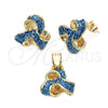 Juego de Arete y Dije de Adulto 5.052.006 Oro Laminado, Esmaltado, Tono Dorado
