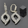 Arete Colgante 5.091.008 Oro Laminado, con Blanca Zirconia Cubica, Pulido, Tono Dorado