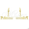 Arete Colgante 84.018 Oro Laminado, Pulido, Tono Dorado