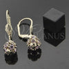 Arete Colgante 5.120.020 Oro Laminado, Diseño de Bola, con Blanca Zirconia Cubica, Pulido, Tono Dorado