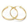 Argolla Grande 02.32.0280 Oro Laminado, Pulido, Tres Tonos