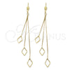 Arete Largo 02.63.0624 Oro Laminado, Diamantado, Tono Dorado