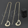 Arete Violador 02.63.0635 Oro Laminado, Diseño de Gota, Pulido, Tono Dorado