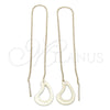Arete Violador 02.63.0635 Oro Laminado, Diseño de Gota, Pulido, Tono Dorado