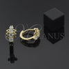 Argolla Huggie 5.130.019.1 Oro Laminado, con Blanca Zirconia Cubica, Pulido, Tono Dorado