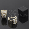 Argolla Huggie 5.132.003 Oro Laminado, con Blanca Zirconia Cubica, Pulido, Tono Dorado