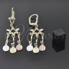 Arete Chandelier 02.63.2275 Oro Laminado, Diseño de Guadalupe, Pulido, Tres Tonos