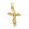 Dije Religioso 5.191.018 Oro Laminado, Diseño de Bufalo, Pulido, Tono Dorado