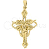 Dije Religioso 5.190.017 Oro Laminado, Diseño de Bufalo, Pulido, Tono Dorado
