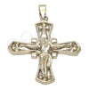 Dije Religioso 5.189.008 Oro Laminado, Diseño de Crucifijo, Pulido, Tono Dorado