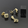 Juego de Arete y Dije de Adulto 10.63.0318 Oro Laminado, Pulido, Tono Dorado