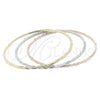 Aro Trio 5.233.003.06 Oro Laminado, Diamantado, Tres Tonos (03 MM Thickness, Size 6 (2.75 Diameter))