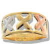 Anillo Elegante 01.21.0023.06 Oro Laminado, Pulido, Tres Tonos (Size 6)
