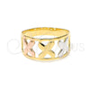Anillo Elegante 01.21.0023.06 Oro Laminado, Pulido, Tres Tonos (Size 6)