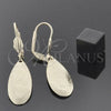 Arete Colgante 5.108.008 Oro Laminado, Diseño de Gota, Mate, Tono Dorado