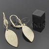 Arete Colgante 5.074.010 Oro Laminado, Diseño de Oja, Mate, Tono Dorado