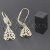 Arete Colgante 5.076.007 Oro Laminado, Diseño de Oja, Diamantado, Tono Dorado