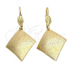 Arete Colgante 5.105.008 Oro Laminado, Mate, Tono Dorado