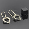 Arete Colgante 02.63.1164 Oro Laminado, Diseño de Corazón, Pulido, Tono Dorado
