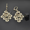 Arete Chandelier 5.080.005 Oro Laminado, Diseño de Flor, con Blanca Zirconia Cubica, Diamantado, Tono Dorado