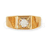 Anillo de Hombre 5.175.024.06 Oro Laminado, Diseño de Solitario, con Blanca Zirconia Cubica, Pulido, Tono Dorado (Size 6)