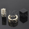 Argolla Huggie 5.132.013 Oro Laminado, con Blanca Zirconia Cubica, Pulido, Tono Dorado