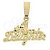 Dije Elegante 5.181.010 Oro Laminado, Diamantado, Tono Dorado