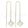 Arete Violador 5.113.001 Oro Laminado, Diseño de Cruz, Pulido, Tono Dorado